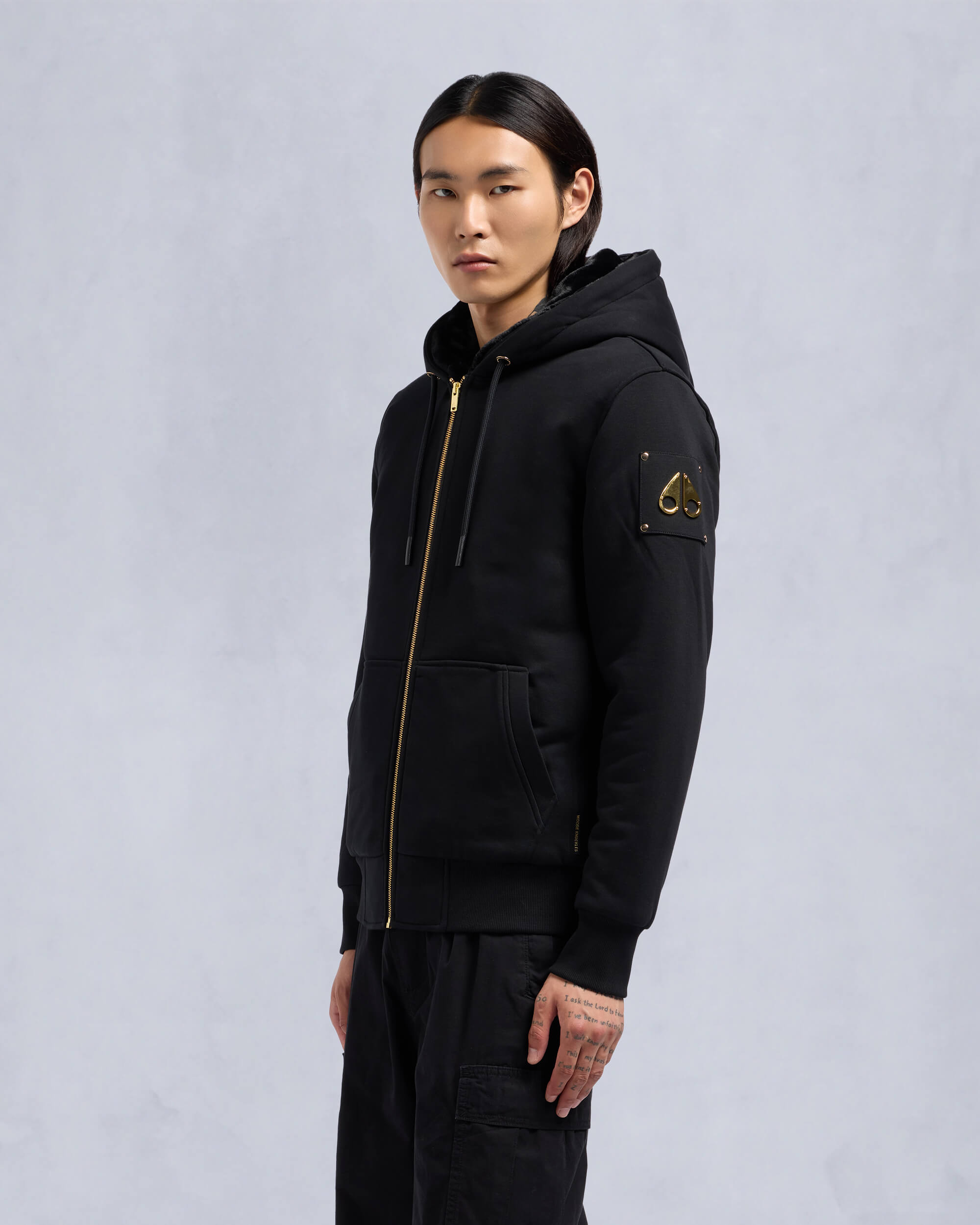 Moose Knuckles - M32MS600G - Linden Bunny - MENS - Black / Black Faux Fur - Front