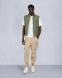 Moose Knuckles Mens Montreal Tonal Vest  KELP W/TANNED M32MV474H1 Front Category