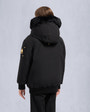 Moose Knuckles - M32UB035GS - Kids  Unisex Gold Series Bomber Jacket - KIDS - Black / Black Shearling - Back