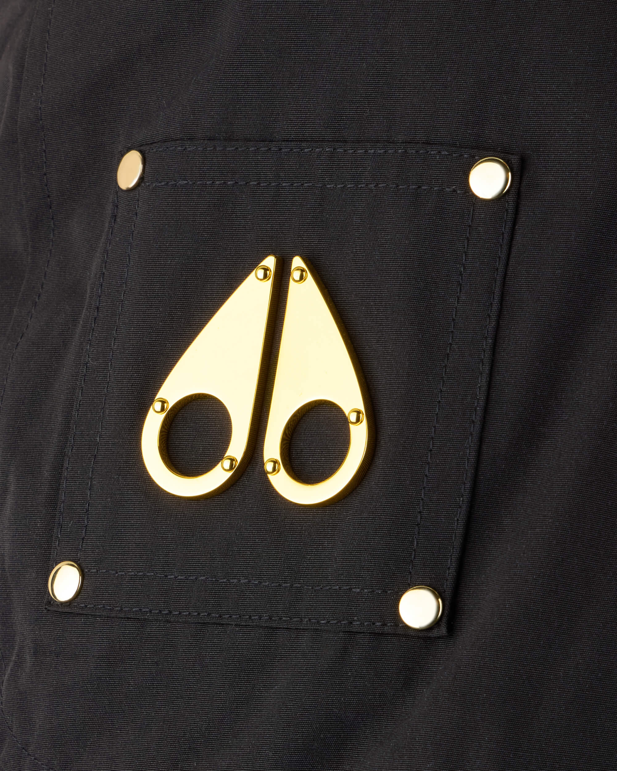 Moose Knuckles - M32UB035GS - Kids  Unisex Gold Series Bomber Jacket - KIDS - Black / Black Shearling - Detail1