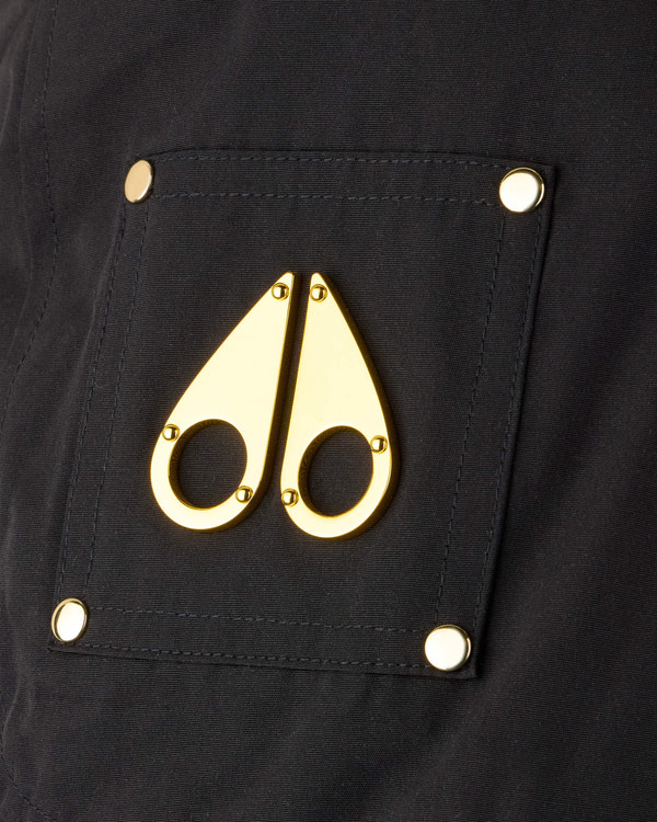 Moose Knuckles - M32UB035GS - Kids  Unisex Gold Series Bomber Jacket - KIDS - Black / Black Shearling - Detail1