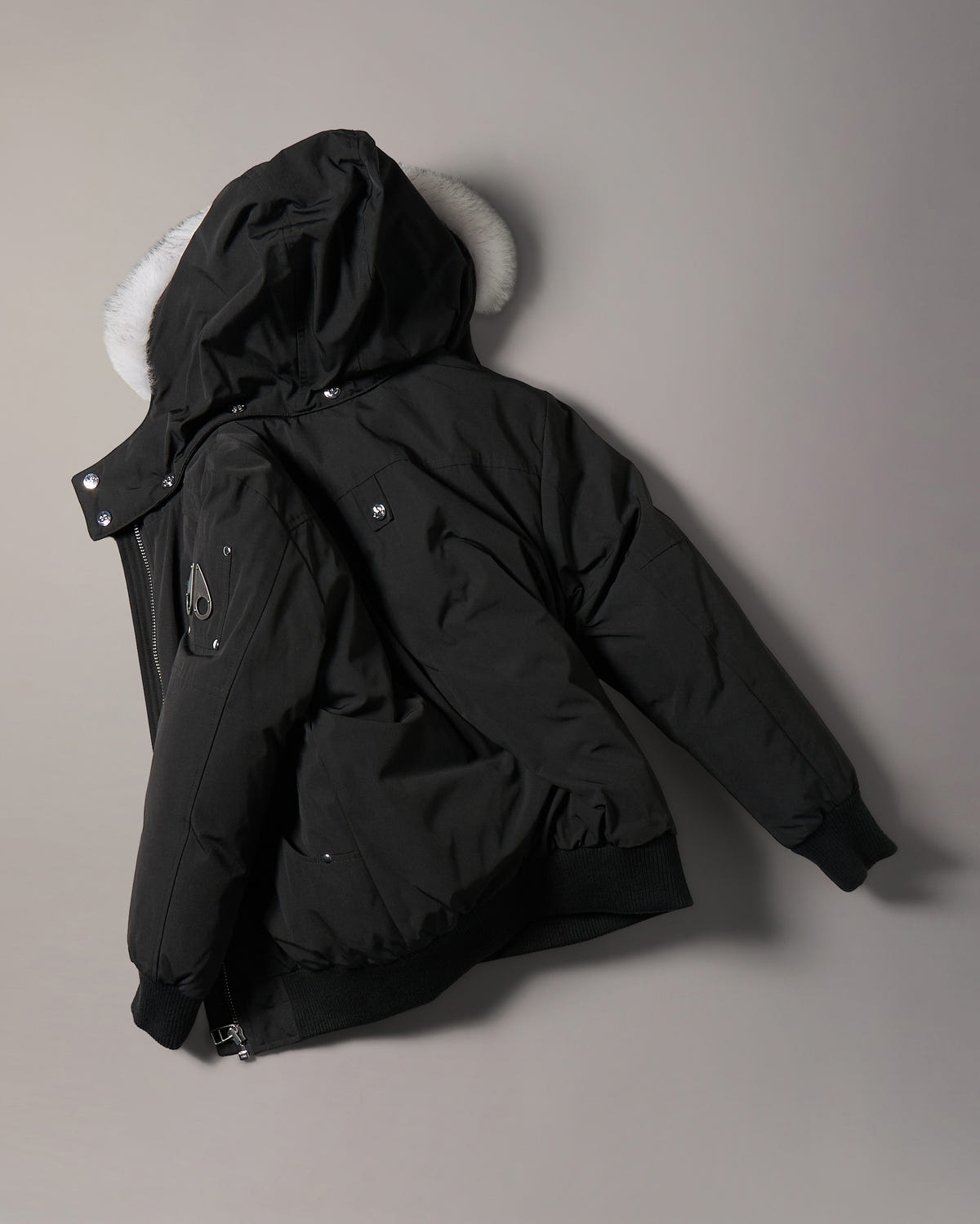 Moose Knuckles - M32UB035S - Kids Original Down Bomber Jacket - KIDS - Black / Natural Shearling - Detail10
