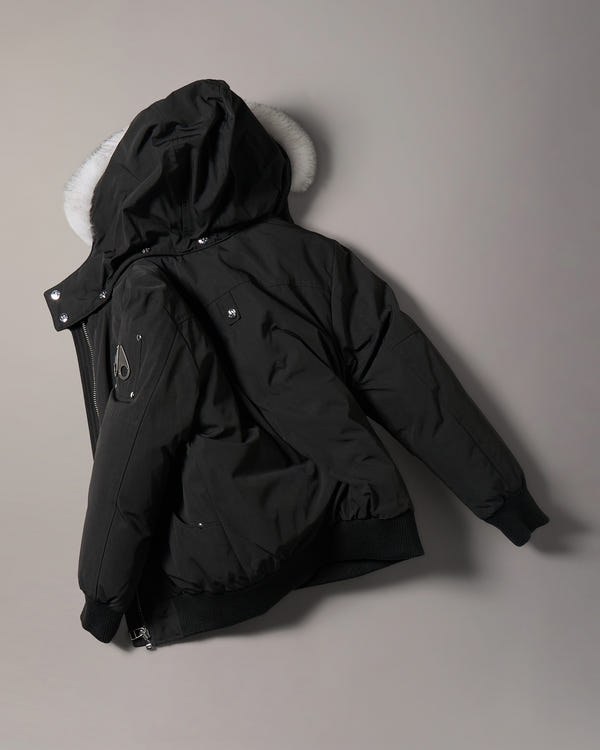 Moose Knuckles - M32UB035S - Kids Original Down Bomber Jacket - KIDS - Black / Natural Shearling - Detail10