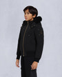 Moose Knuckles - M32UB035S - Kids Unisex Original Shearling Trim Bomber  - KIDS - Black / Natural Shearling - Front