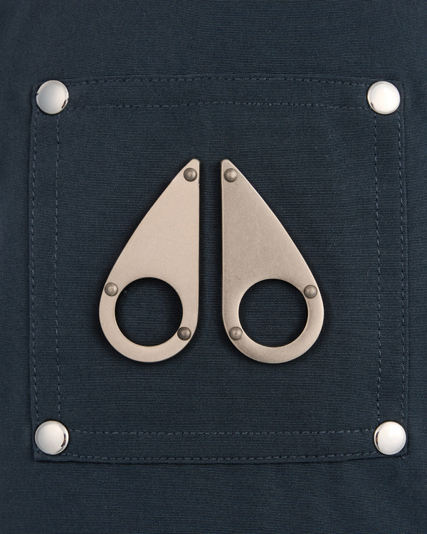 Moose Knuckles - M32UB035S - Kids Unisex Original Shearling Trim Bomber  - KIDS - Navy / Natural Shearling - Detail1