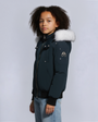 Moose Knuckles - M32UB035S - Kids Unisex Original Shearling Trim Bomber  - KIDS - Navy / Natural Shearling - Front