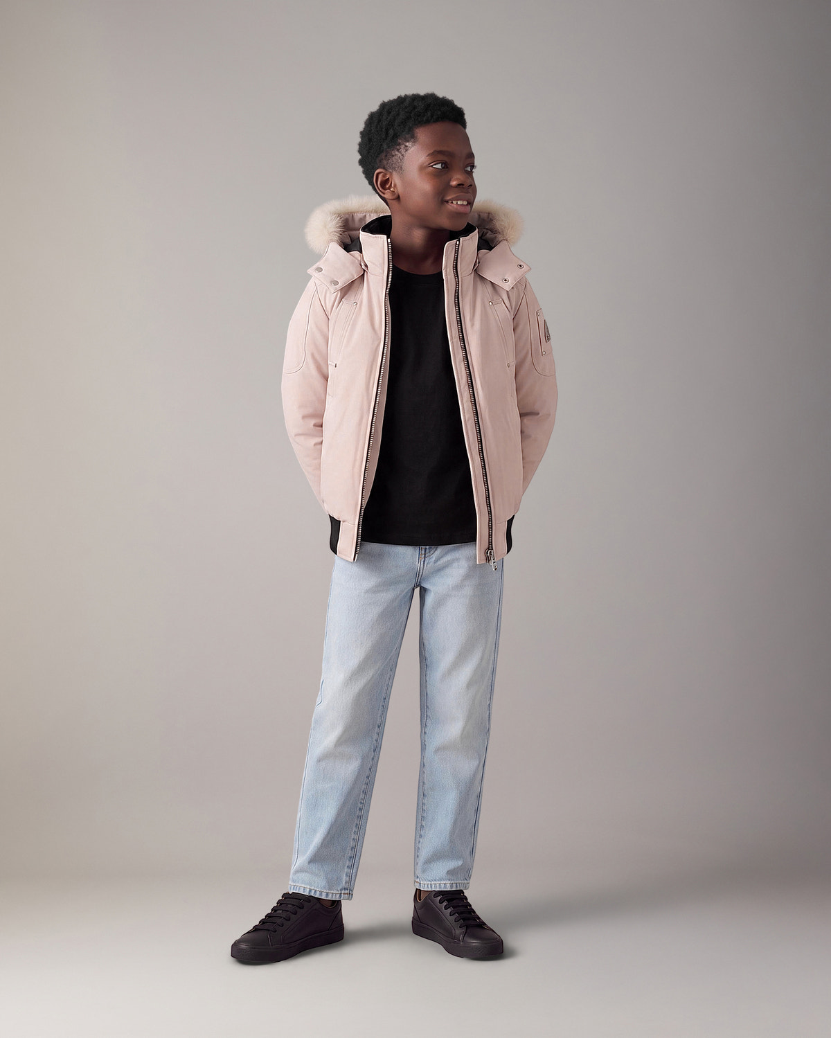 Moose Knuckles - M32UB035S - Kids Original Down Bomber Jacket - KIDS -  - Front