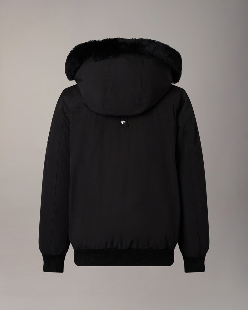 Moose Knuckles - M32UB035S - Kids Original Down Bomber Jacket - KIDS - Black / Black Shearling - Detail9