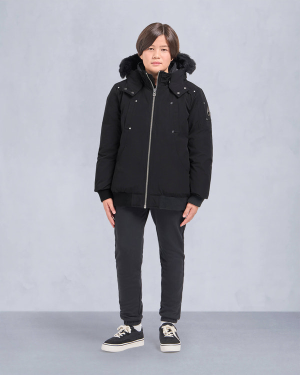Moose Knuckles - M32UB035S - Unisex  Neoshear Unisex Bomber - KIDS - Black / Black Shearling - Front Category