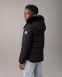 Moose Knuckles - M32UJ193GS - Kids Gold Series Original 3Q Down Jacket - KIDS - Black / Black Shearling - Back