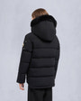 Moose Knuckles - M32UJ193GS - Kids Gold Series Unisex Shearling 3Q Jacket - KIDS - Black / Black Shearling - Back