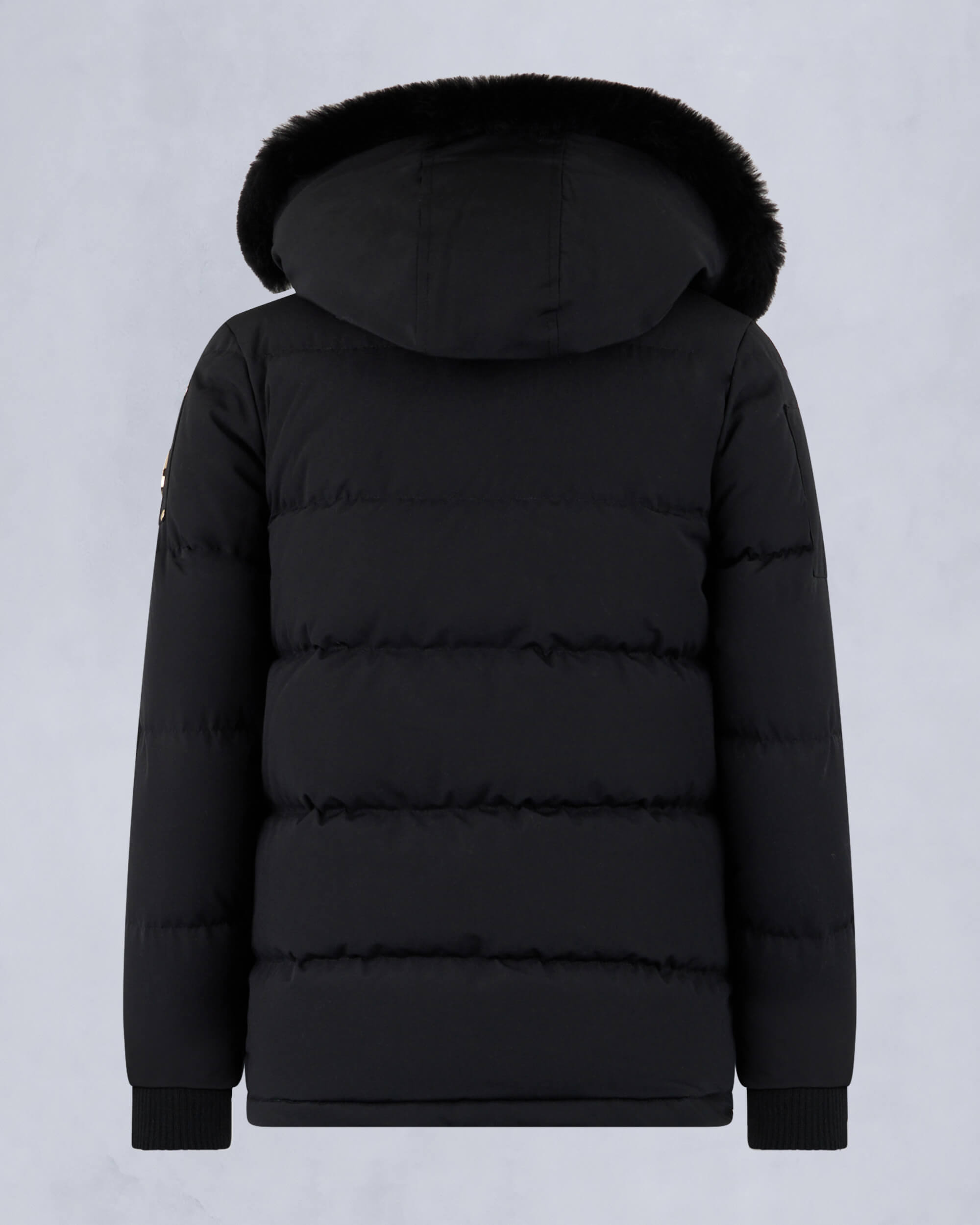 Moose Knuckles - M32UJ193GS - Kids Gold Series Unisex Shearling 3Q Jacket - KIDS - Black / Black Shearling - Detail2