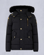 Moose Knuckles - M32UJ193GS - Kids Gold Series Unisex Shearling 3Q Jacket - KIDS - Black / Black Shearling - GM