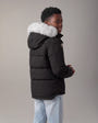 Moose Knuckles - M32UJ193S - Kids Original Down 3Q Jacket - KIDS - Black / Natural Shearling - Back