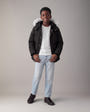 Moose Knuckles - M32UJ193S - Kids Original Down 3Q Jacket - KIDS - Black / Natural Shearling - Front