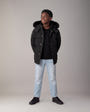 Moose Knuckles - M32UJ193S - Kids Original Down 3Q Jacket - KIDS - Black / Black Shearling - Front