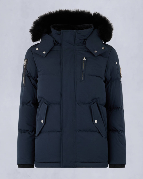 Moose Knuckles - M32UJ193S - Kids Unisex Original Shearling 3Q Jacket - KIDS - Navy / Black Shearling - GM