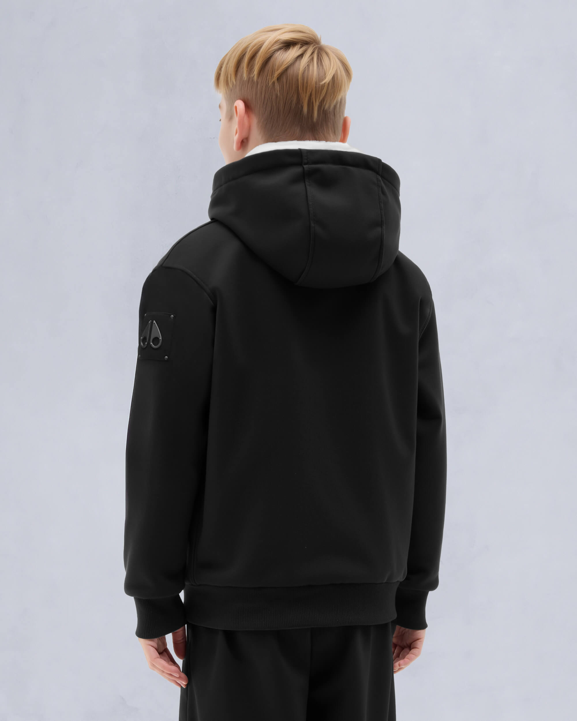 Moose Knuckles - M32US661 - Classic Bunny - KIDS - Black / White Faux Fur - Detail5