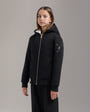 Moose Knuckles - M32US661 - Kids Classic Bunny Hoodie - KIDS - Black / White Faux Fur - Front