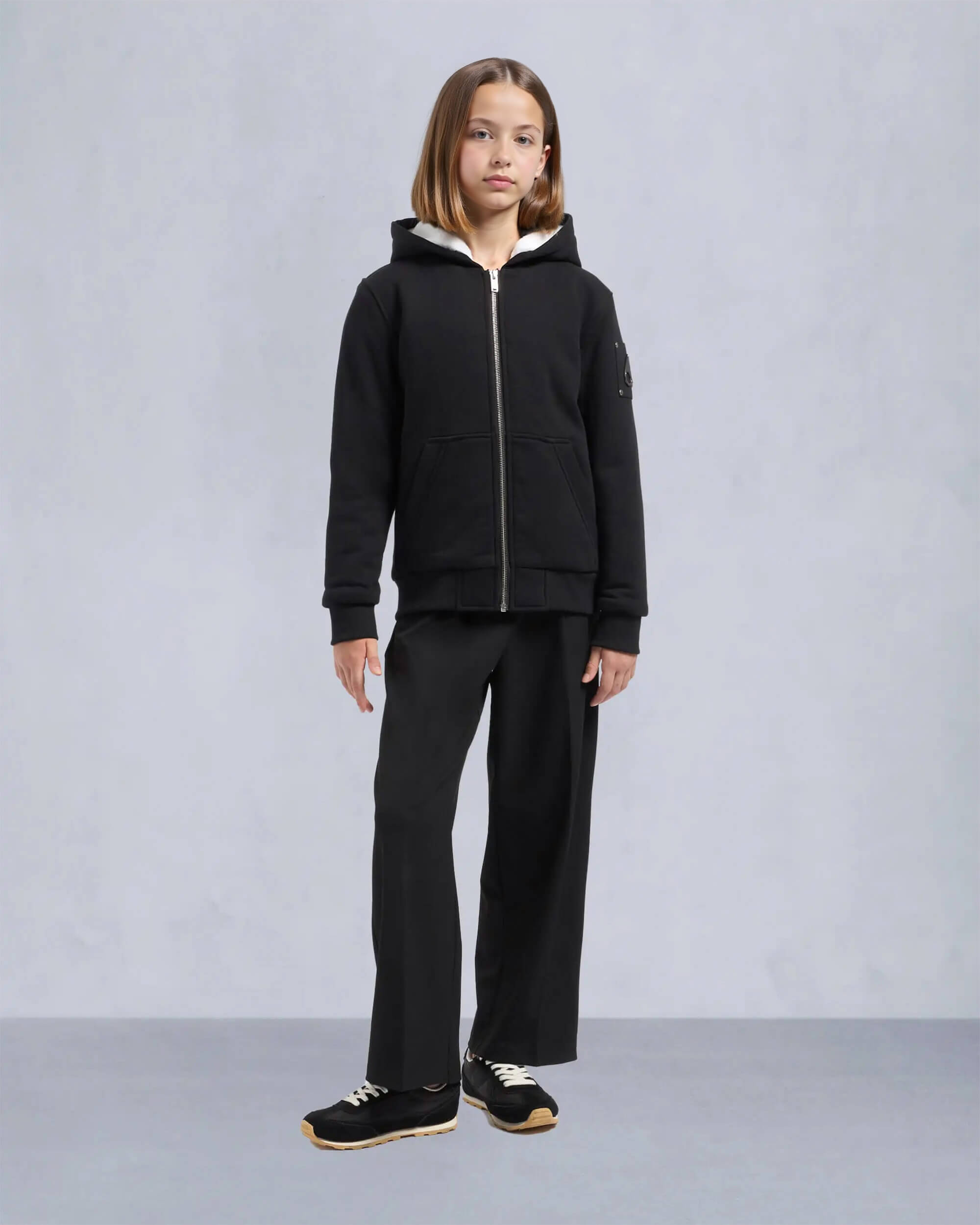 Moose Knuckles - M32US661 - Classic Bunny - KIDS - Black / White Faux Fur - Front Category