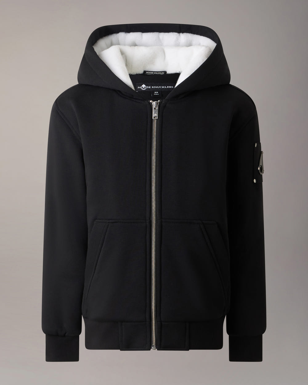 Moose Knuckles - M32US661 - Kids Classic Bunny Hoodie - KIDS - Black / White Faux Fur - GM