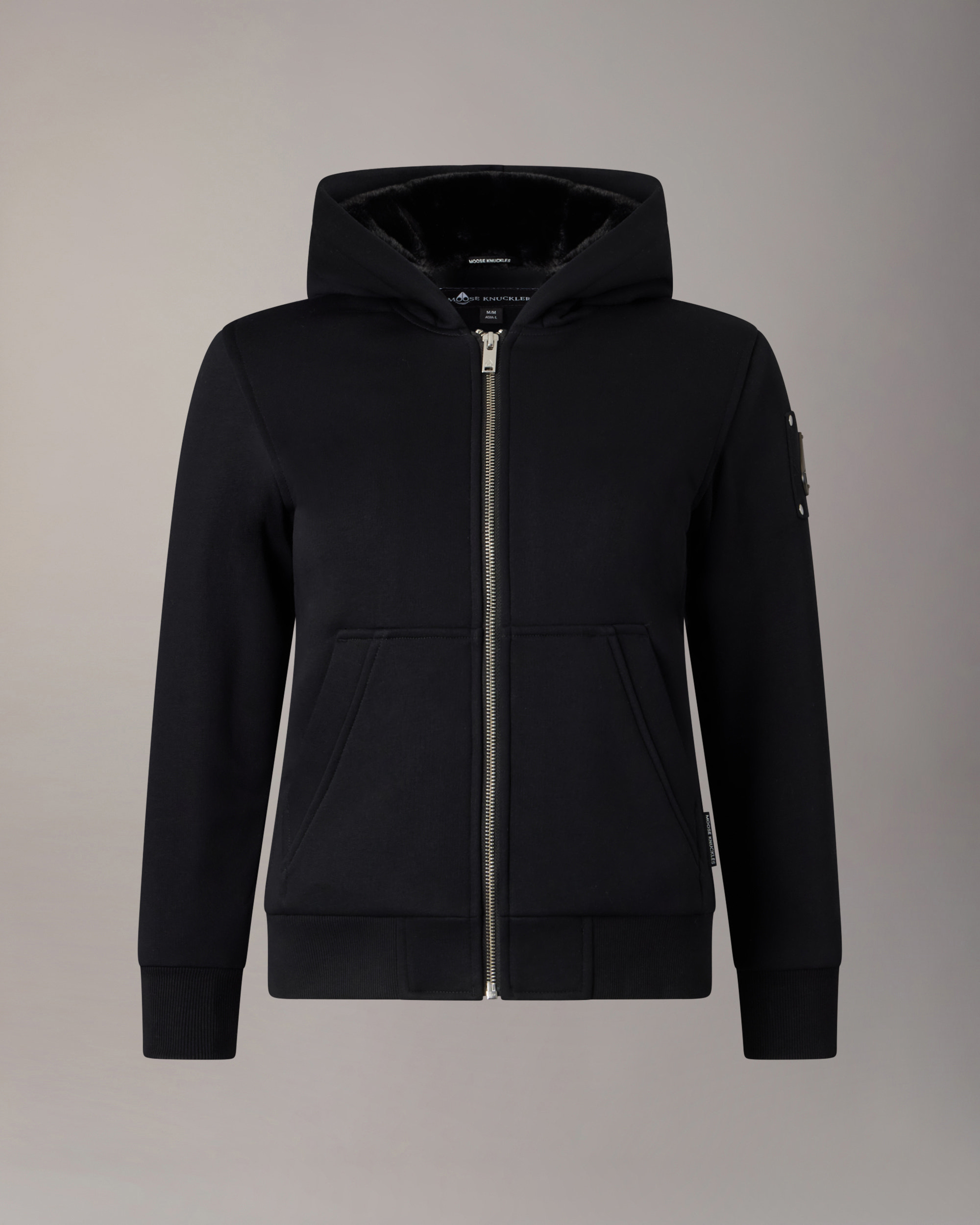 Moose Knuckles - M32US661 - Kids Classic Bunny Hoodie - KIDS - Black / Shiny Black - Detail8