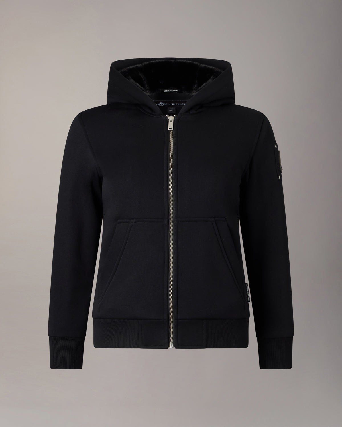 Moose Knuckles - M32US661 - Kids Classic Bunny Hoodie - KIDS - Black / Shiny Black - Detail8