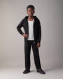 Moose Knuckles - M32US661 - Kids Classic Bunny Hoodie - KIDS - Black / Shiny Black - Front