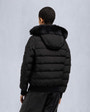 Moose Knuckles - M33LB015S - Onyx Ladriere Shearling Bomber Jacket - WOMENS - Black / Black Shearling - Back