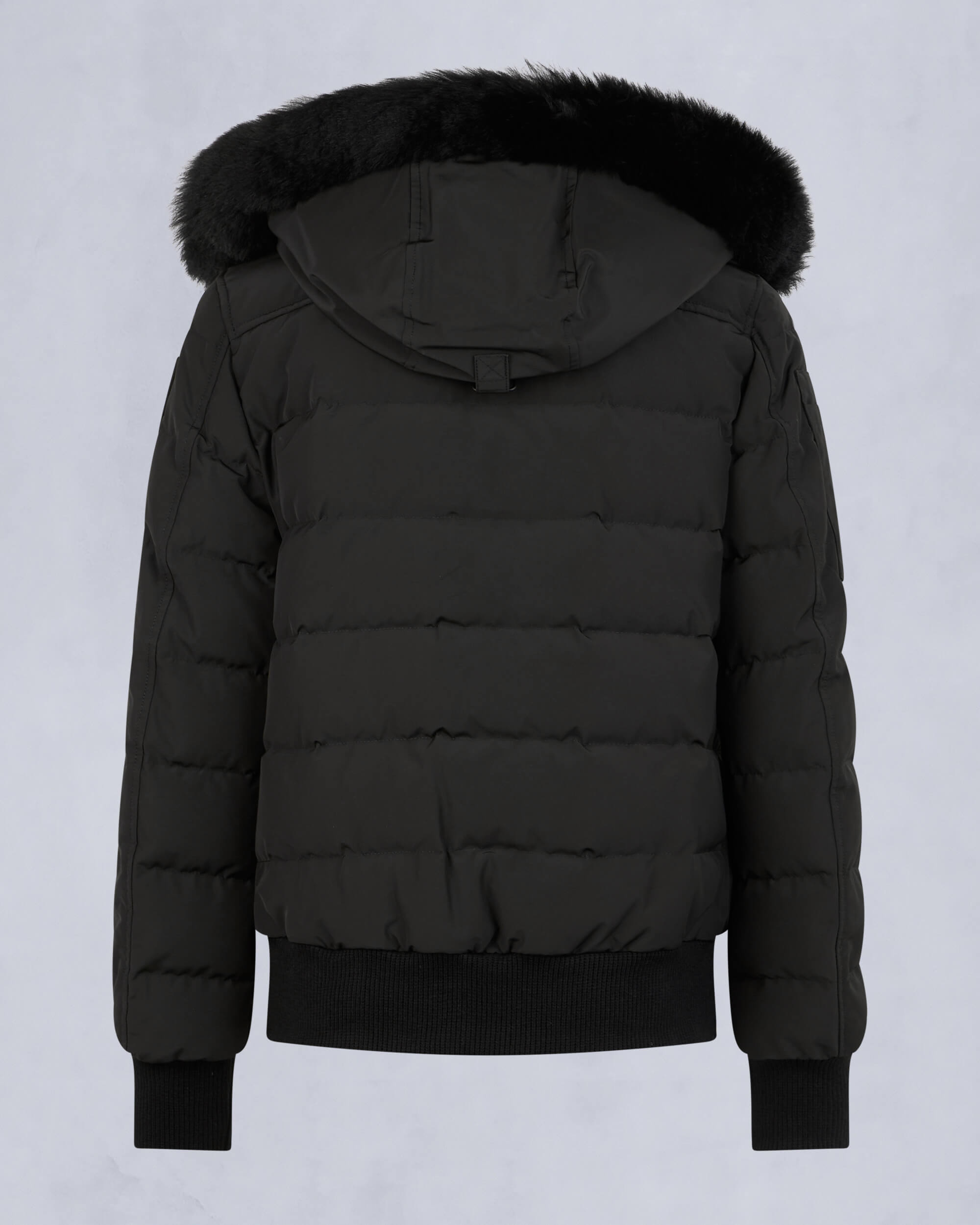 Moose Knuckles - M33LB015S - Onyx Ladriere Shearling Bomber Jacket - WOMENS - Black / Black Shearling - Detail2