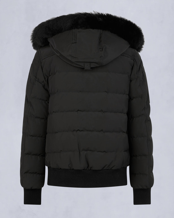 Moose Knuckles - M33LB015S - Onyx Ladriere Shearling Bomber Jacket - WOMENS - Black / Black Shearling - Detail2