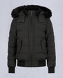 Moose Knuckles - M33LB015S - Onyx Ladriere Shearling Bomber Jacket - WOMENS - Black / Black Shearling - GM