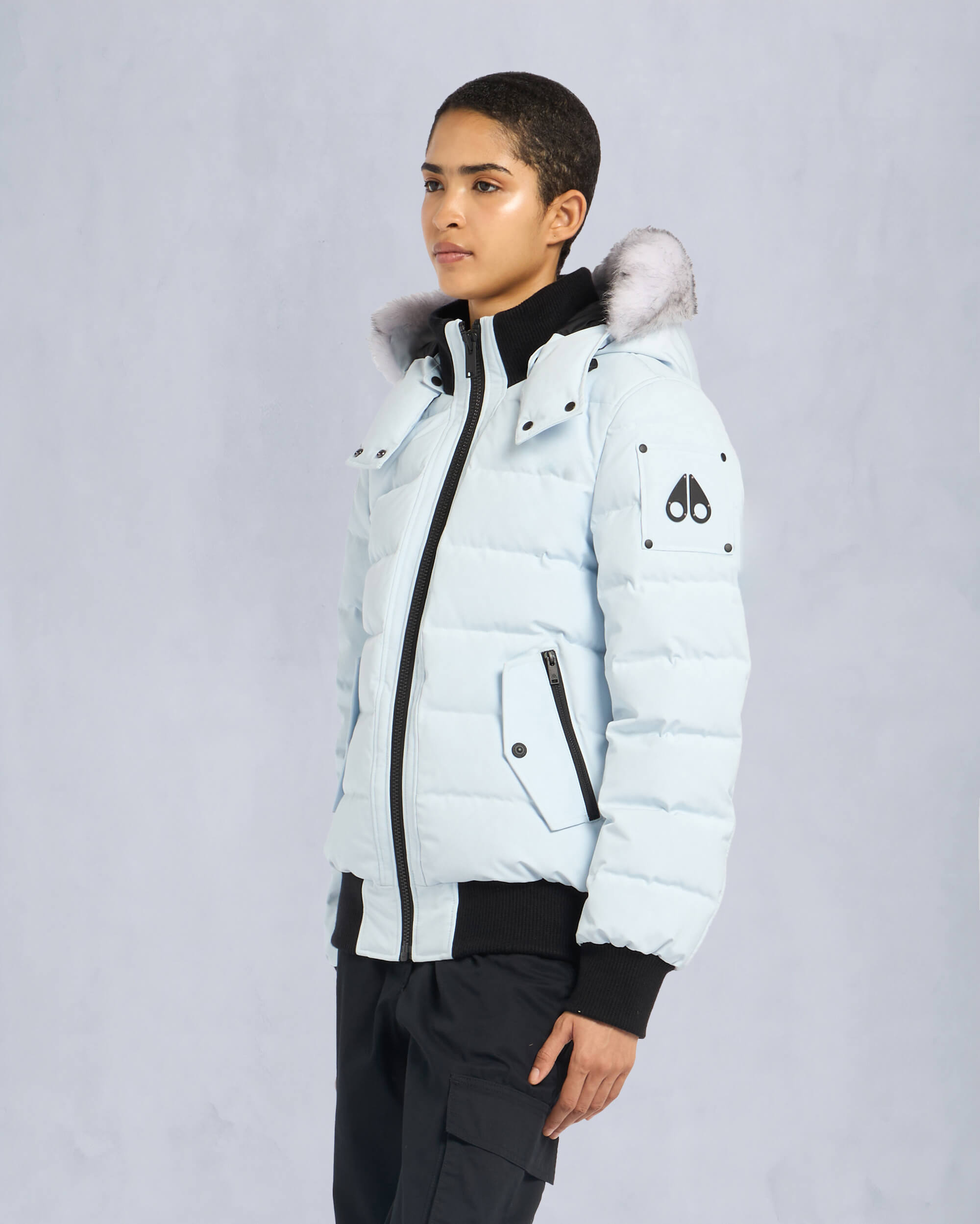 【MOOSE KNUCLES】ONYX LADRIERE SHEARLING ボンバージャケット Onyx Ladriere Shearling Bomber Jacket | Women |Moose Knuckles