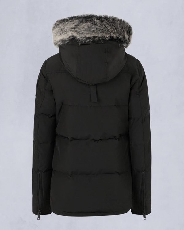 Moose Knuckles - M33LJ113S - Onyx Anguille Shearling Trim Jacket - WOMENS - Black / ice sherling  - Detail2