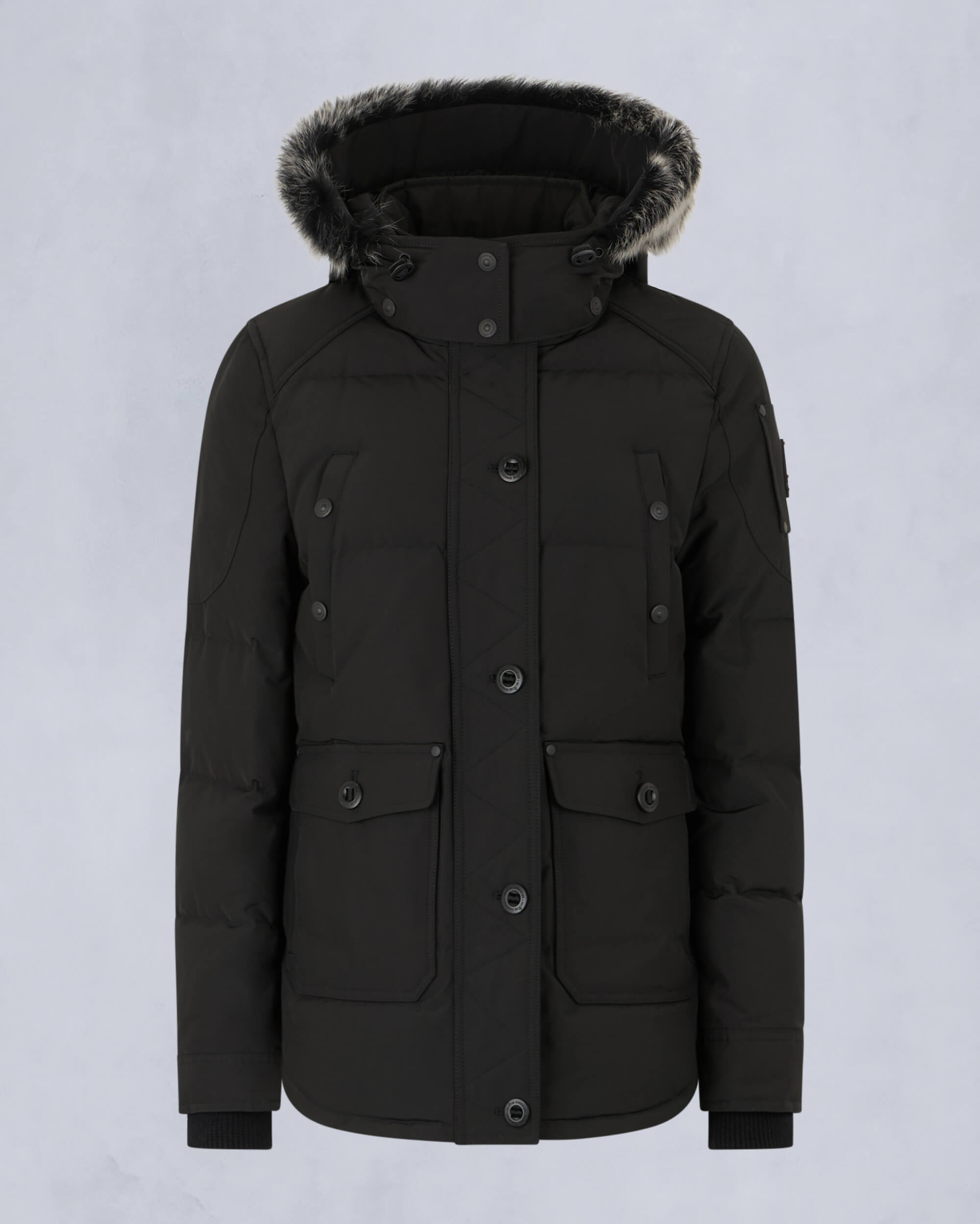 Moose Knuckles - M33LJ113S - Onyx Anguille Shearling Jacket - WOMENS - Black / ice sherling  - GM