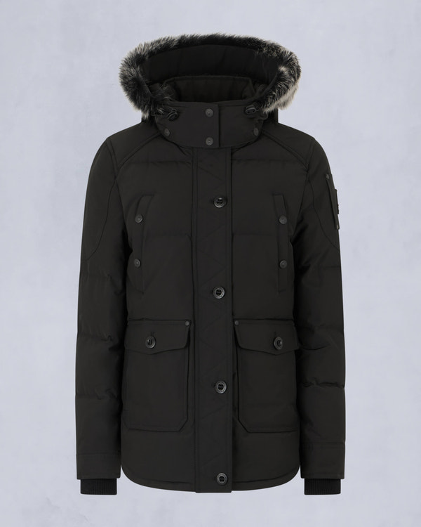 Moose Knuckles - M33LJ113S - Onyx Anguille Shearling Jacket - WOMENS - Black / ice sherling  - GM