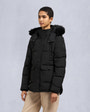 Moose Knuckles - M33LJ113S - Onyx Anguille Shearling Jacket - WOMENS - Black / Black Shearling - Front