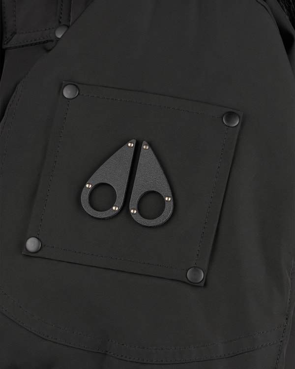 Moose Knuckles - M33LP211S - Onyx Shearling Trim Causapscal Parka - WOMENS - Black / Black Shearling - Detail1