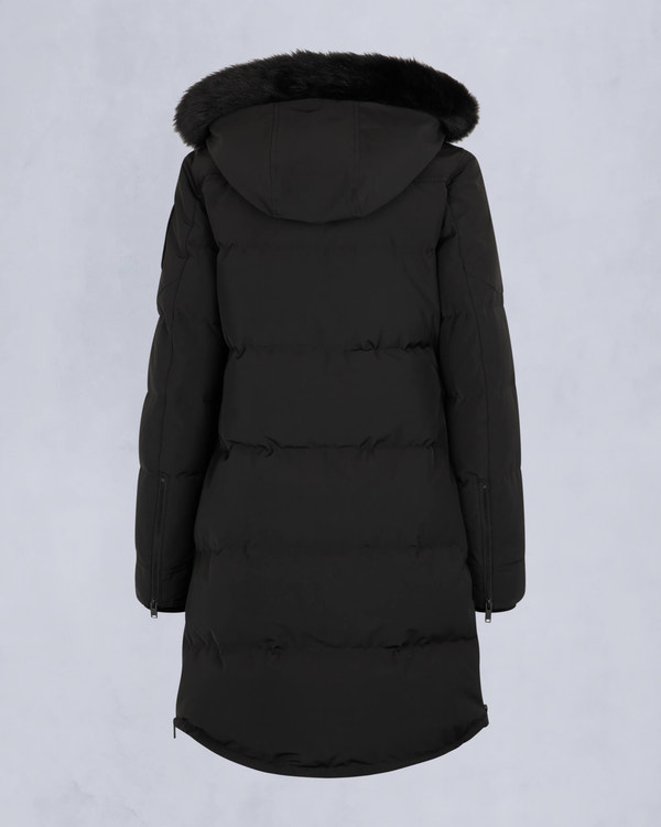 Moose Knuckles - M33LP211S - Onyx Shearling Trim Causapscal Parka - WOMENS - Black / Black Shearling - Detail2