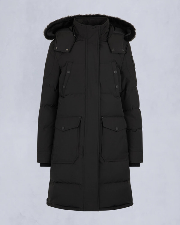 Moose Knuckles - M33LP211S - Onyx Shearling Causapscal Parka - WOMENS - Black / Black Shearling - GM