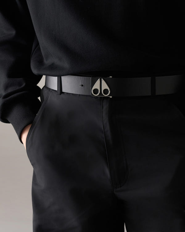 Moose Knuckles - M33MA509 - Logo Icon Belt - ACCESSORIES - Silver - Front Category