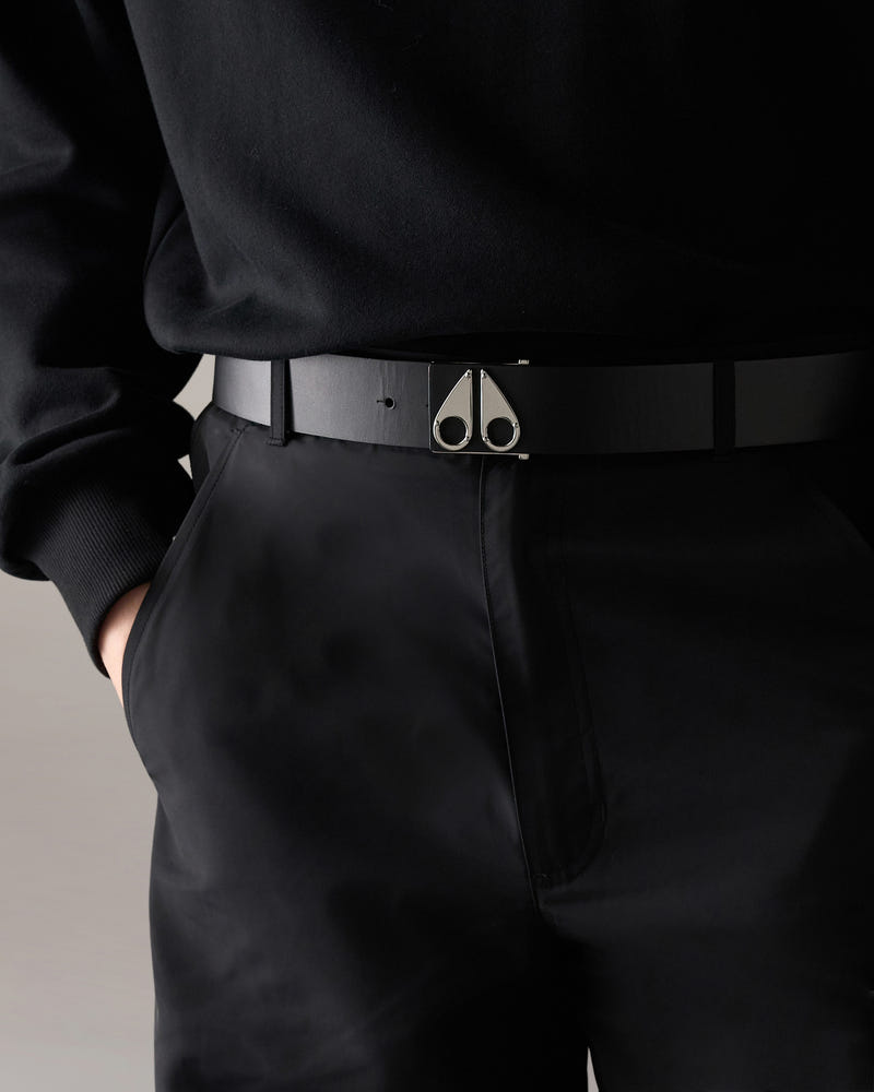 Moose Knuckles - M33MA509 - Logo Icon Belt - ACCESSORIES - Silver - Front Category