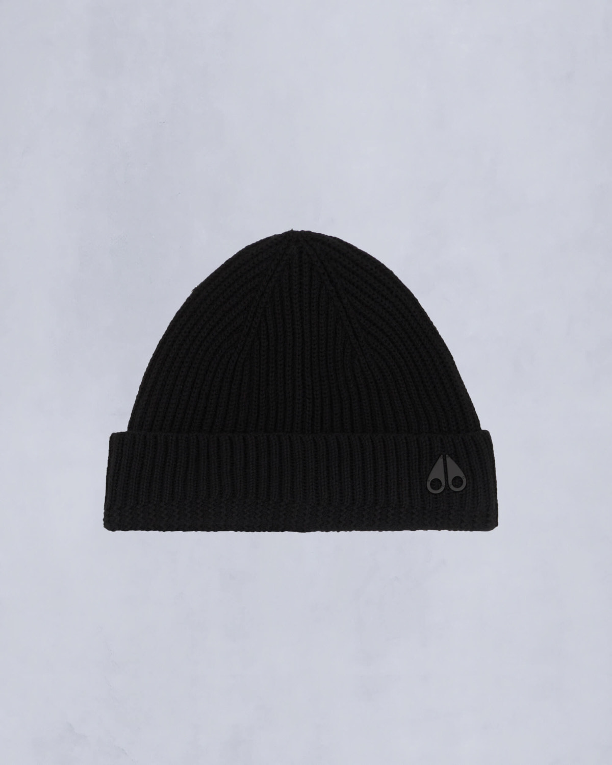 Moose Knuckles - M33MA518 - Logo Ribbed Beanie - ACCESSORIES - Black - Front Category