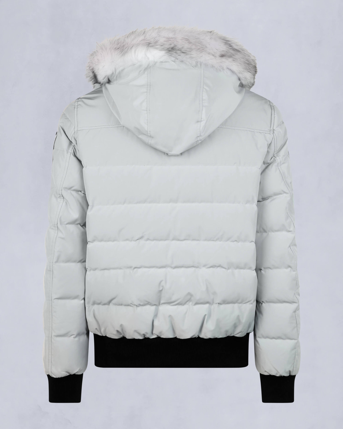 Moose Knuckles - M33MB014S - Onyx Scotchtown Shearling Trim Bomber Jacket - MENS - Grey Birch /Natural - Detail2