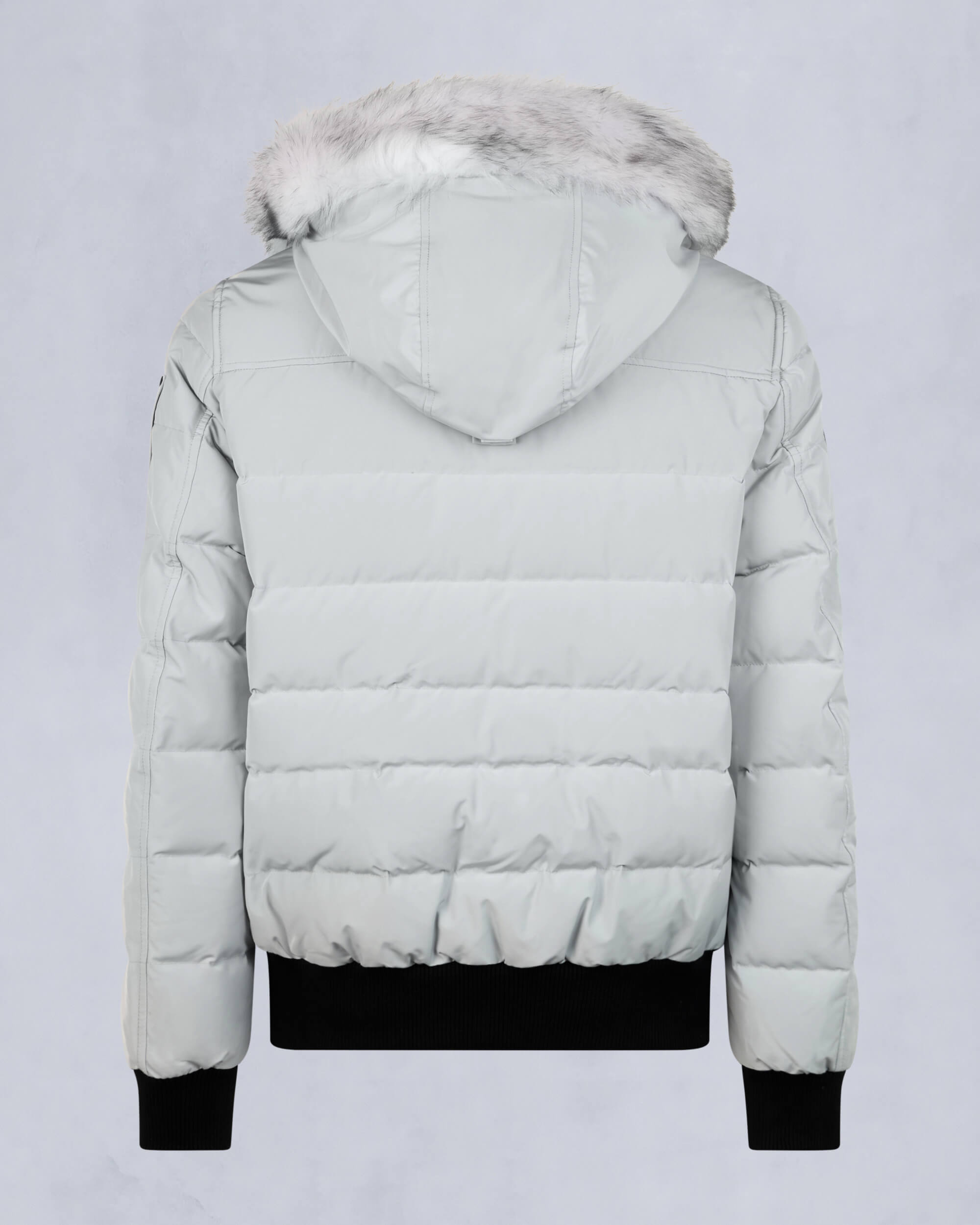 Moose Knuckles - M33MB014S - Onyx Scotchtown Shearling Trim Bomber Jacket - MENS - Grey Birch /Natural - Detail2