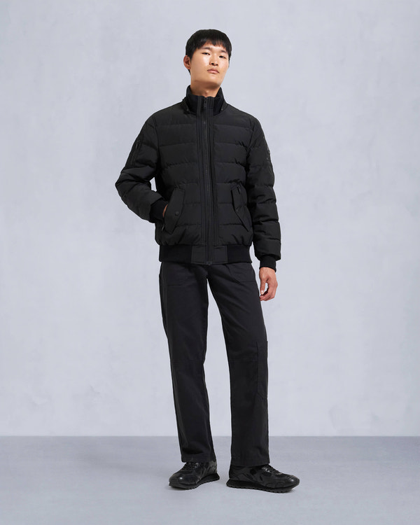 Moose Knuckles - M33MB014S - Onyx Scotchtown Shearling Bomber Jacket - MENS - Black / Black Shearling - Detail3