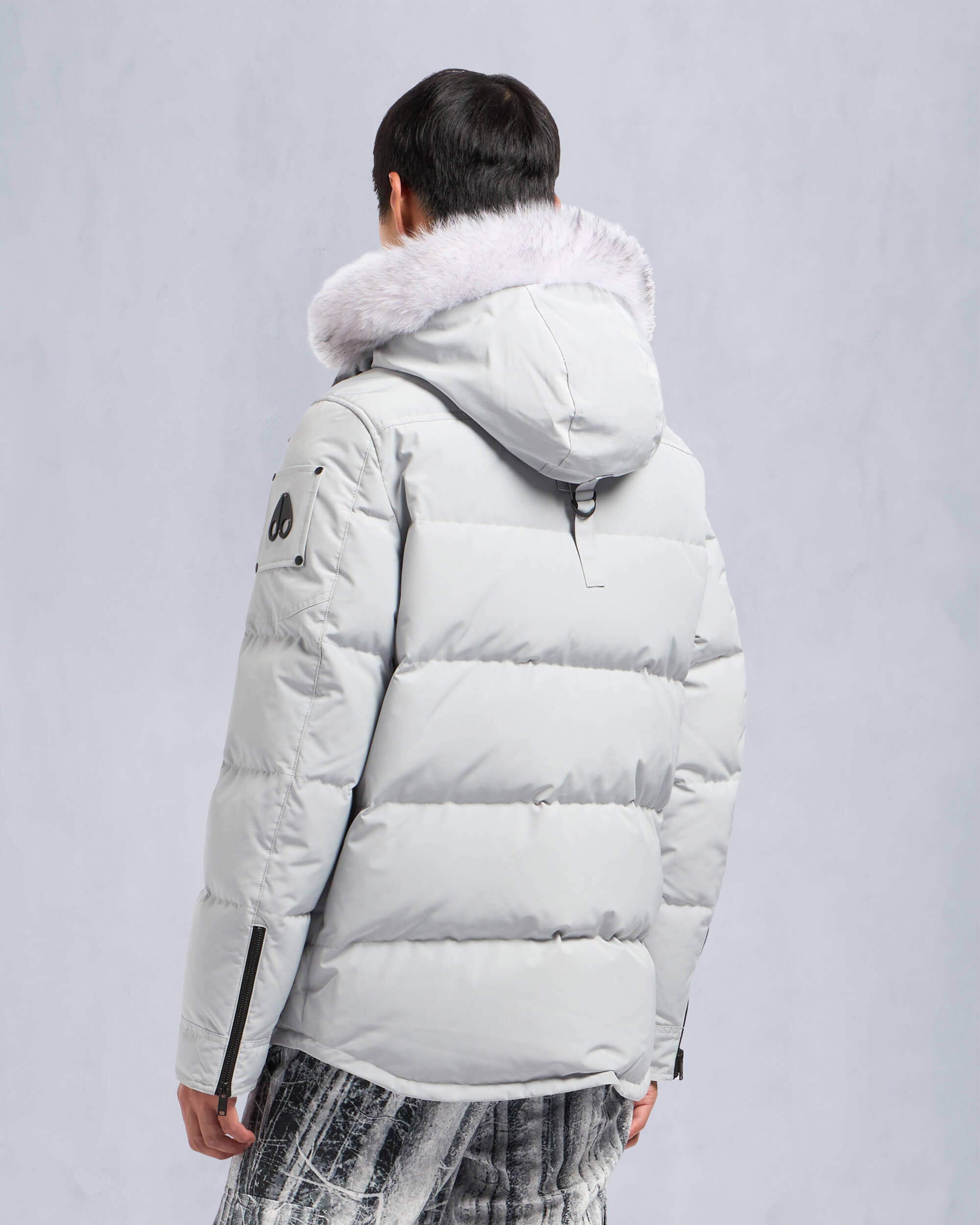 Moose Knuckles - M33MJ122S - Onyx Round Island Shearling Trim Jacket - MENS -  - Back