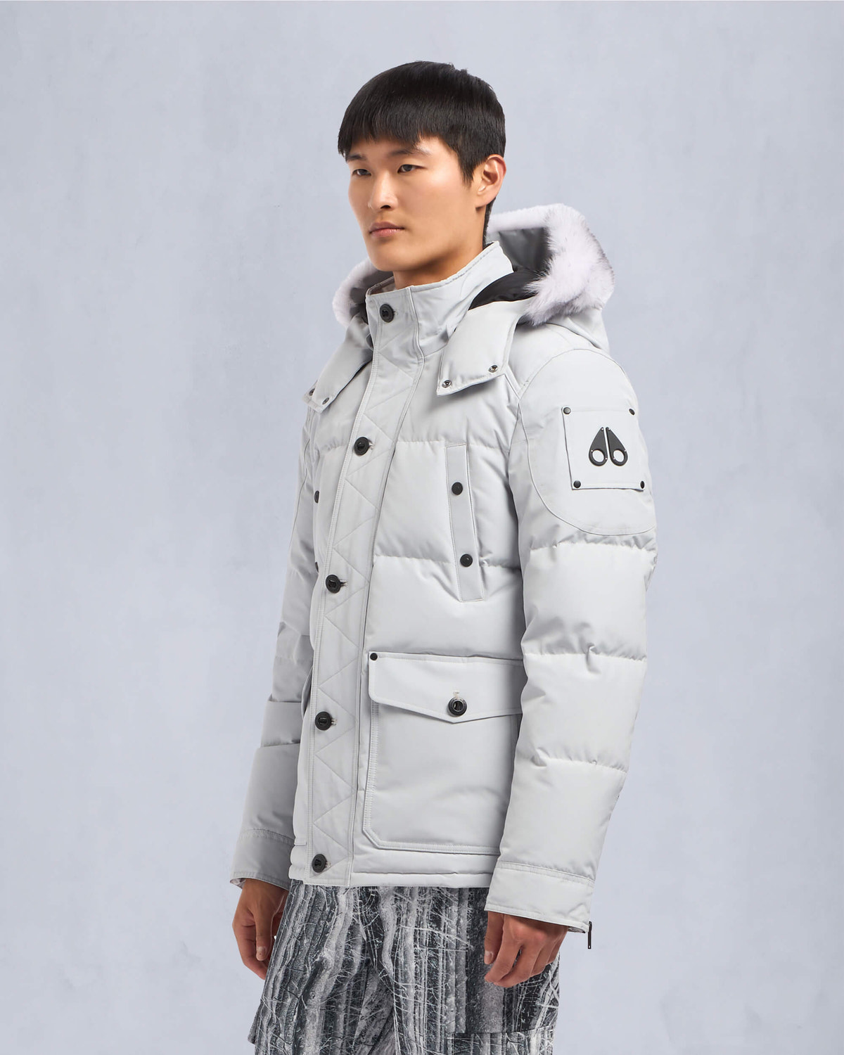 Moose Knuckles - M33MJ122S - Onyx Round Island Shearling Trim Jacket - MENS -  - Front