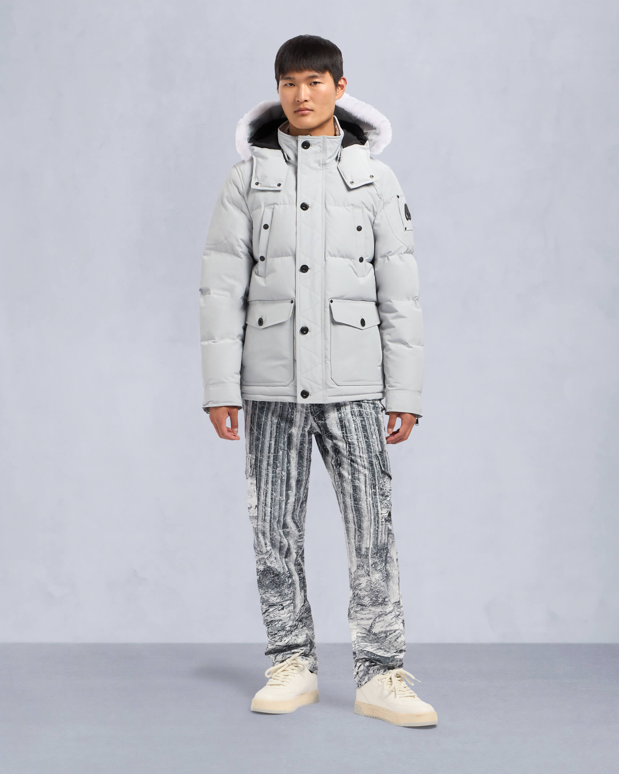 Onyx Round Island Shearling Trim Jacket | Men | Moose Knuckles