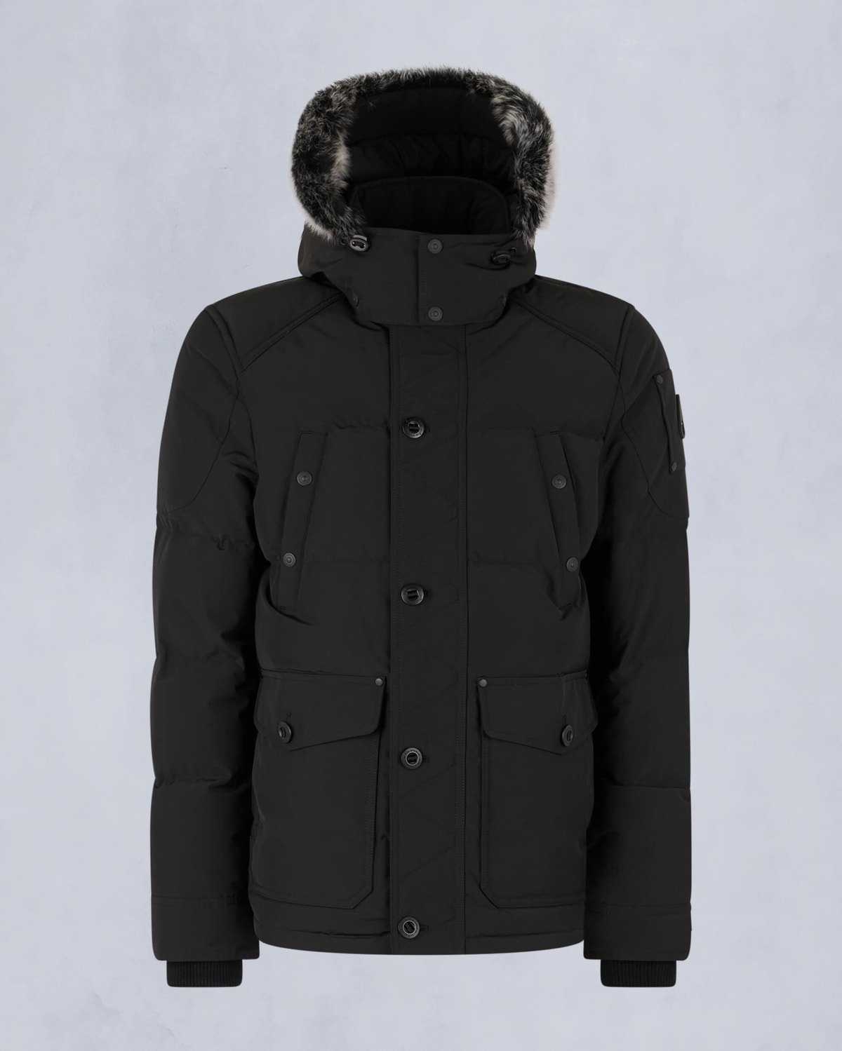 Moose Knuckles - M33MJ122S - Onyx Round Island Shearling Trim Jacket - MENS -  - GM